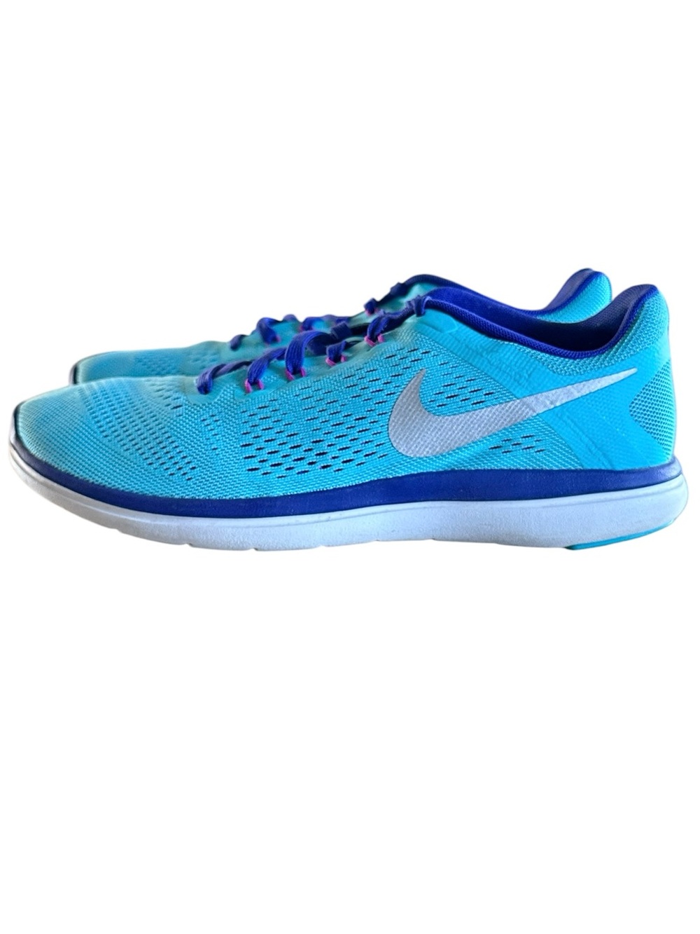 Nike Blue Flex 2016 Run Sneakers Running Shoes Women’s Size 9 - Picture 7 of 12